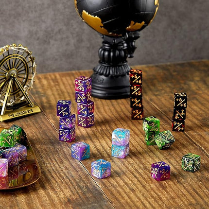 Sumind 48 Pcs Counter Dice -1/+1 Counters Buff Tokens 6 Sided Dice Gifts Compatible with MTG CCG TCG Cards Gaming Accessory (Delicate Style)
