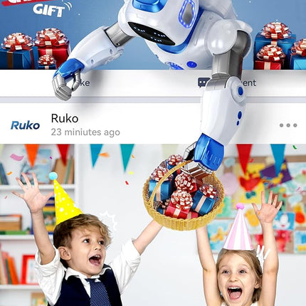 Ruko 1088 Smart Robots for Kids, Large Programmable Interactive RC Robot with Voice Control, APP Control, Present for 4 5 6 7 8 9 Years Old Kids Boys and Girls