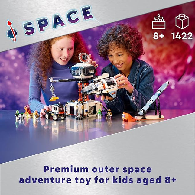LEGO City Space Base and Rocket Launchpad, Planet Exploration Toy, Building Kit for Creative Role Play, Rocket Ship Toy for Kids Ages 8 Plus, 6 Minifigures, Robot and 2 Alien Action Figures, 60434