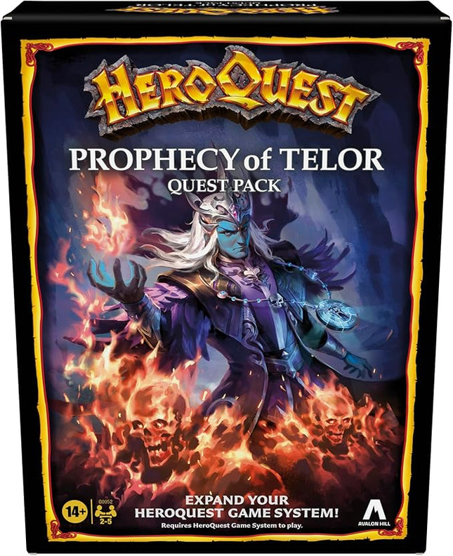 Avalon Hill HeroQuest Prophecy of Telor Quest Pack, Requires HeroQuest Game System to Play, Dungeon Crawler Games, Ages 14+, 2-5 Players, Strategy Games