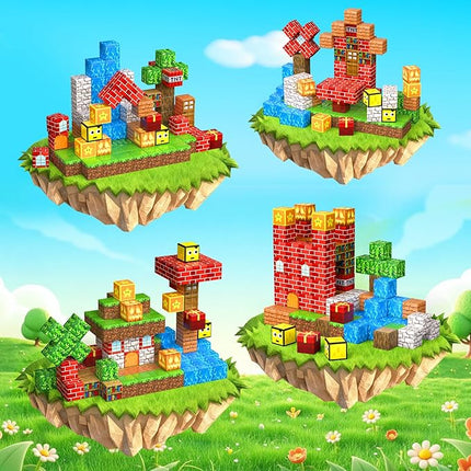 Magnetic Blocks - 100PCS Magnetic Building Blocks Set, Classroom Must Haves Magnet Sensory Autism Toys, Construction Stacking Toys for Kids Boys Girls Age 3+ Years Old