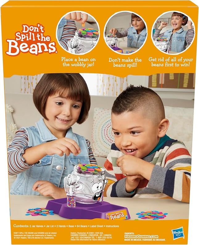 Hasbro Gaming Don't Spill The Beans Game for Kids, Easy and Fun Balancing Game for Children Ages 3 and Up, Preschool Games for 2 Players, Kids Board Games
