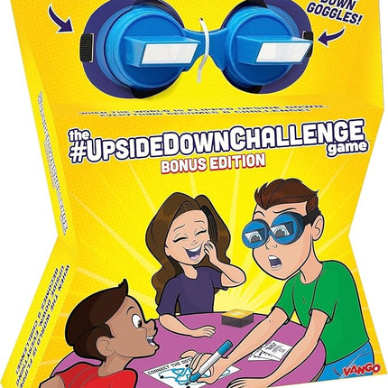 Vango The UpsideDownChallenge Game for Family & Kids - Fun Challenges with Upside Down Goggles - Hilarious for Game Night & Parties - 2-6 Players, Ages 8+ (Bonus Edition)