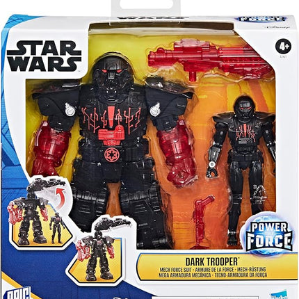 STAR WARS Epic World of Action Dark Trooper Mech Force Suit, 6.5-Inch Mech Suit & 4-Inch Action Figure, Toys for Boys & Girls Ages 4+