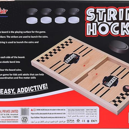 Ankit Toys & Games Fast Sling Puck Board Game – Wooden Indoor Tabletop Hockey Game for Kids & Adults | Fun Family Party Game | Fast-Paced Action, Strategy & Skill Play