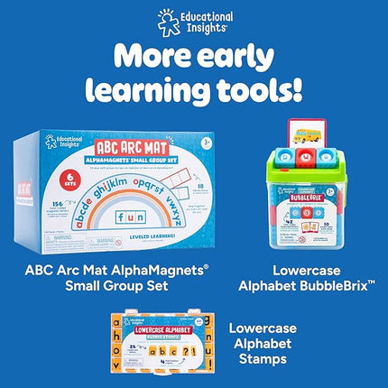 Educational Insights Alphabet Rubber Stamps - Uppercase 5/8", Set of 26 Letters and 4 Punctuation Marks: Perfect for Homeschool & Classroom, Ages 4+