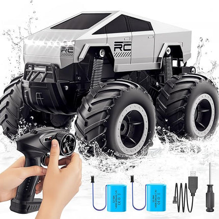 Remote Control Car Off-Road Pick-up Truck, 4WD Amphibious RC Trucks Toy RC Cars for All Terrain, 1:16 Scale Hobby Monster Truck Toys 2.4GHz Vehicles Kids Gifts for Boys/Girls Age 6 7 8 9 10-12+
