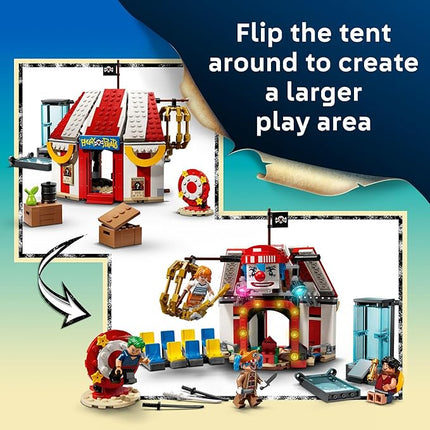 Lego ONE Piece Buggy The Clown’s Circus Tent Building Blocks - Creative Building Toy for Boys & Girls, 8+ - 4 Toy Figures & Playset for Pretend Play - Gift Idea for Birthdays & Anime Fans - 75637