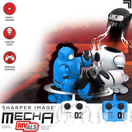 Sharper Image Mecha Rivals Remote Control Battle Robots, Two-Player Wireless Fighting Robots Game Set with Lights & Sounds, Solo & Versus Modes, Ejector Seats, Toys for 6+ Year Old Boys & Girls