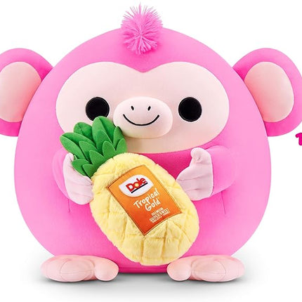 Snackles Series 2 16-inch by ZURU Cuddly Squishy Comfort 16-inch Plush with Licensed Snack Brand Accessory (Monkey&Dole Pinapple)