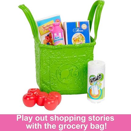 Barbie Doll & 25+ Accessories, Ultimate Pantry Playset with Dollhouse Furniture, Food-Themed Pieces & Sticker Sheet