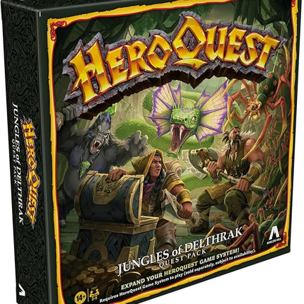 Avalon Hill HeroQuest Jungles of Delthrak Quest Pack | Roleplaying Games | Ages 14+ | 2 to 5 Players | Requires HeroQuest Game System to Play