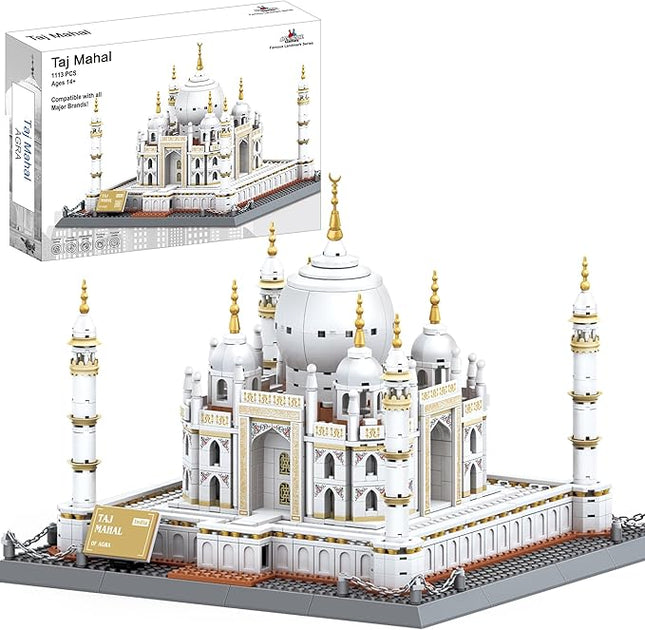 Apostrophe Games Taj Mahal Building Block Set (1,113 Pieces) India's Taj Mahal Famous Landmark Series Model for Kids and Adults