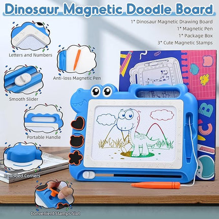 AiTuiTui Magnetic Drawing Board Toddler Toys Gift for Girls Boys, Color Sketch Writing Scribble Doodle Pad Travel Games, Educational Learning Kids Toys for Toddlers Birthday Stocking Stuffers (Blue)