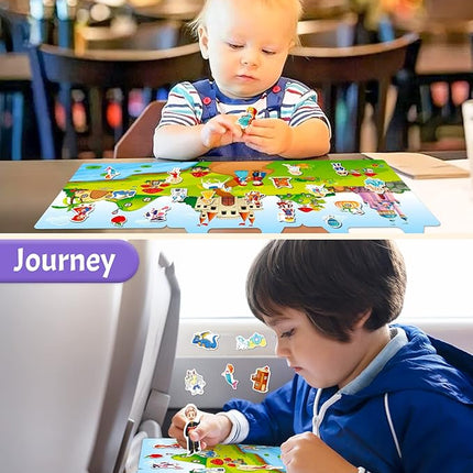 Benresive Reusable Sticker Book for Toddlers 2-4 Years, Fun Travel Stickers for Kids, Waterproof Sticker Books for Toddlers 1-3, Crafts Activities for Todddlers 1-3 2-4 3-5 - Fairy