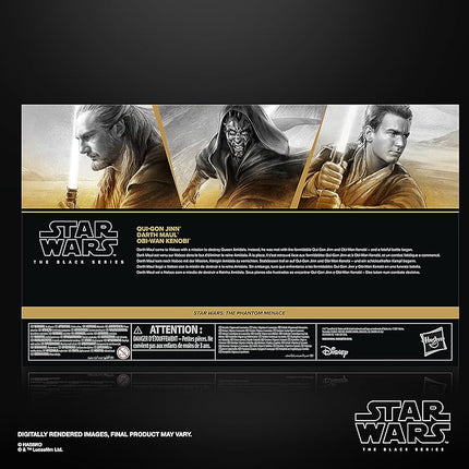 Star Wars The Black Series Qui-Gon Jinn, Darth Maul, OBI-Wan Kenobi The Phantom Menace 6 Inch Action Figures