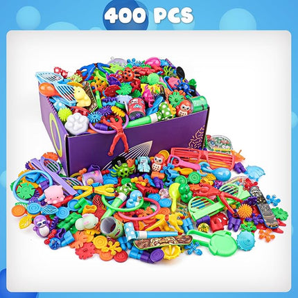 Amy&Benton 400pcs Party Favors for Kids 8-12 4-8 3-5, Goodie Bags Stuffers,Pinata Stuffers Fillers,Treasure Box Toys for Classroom Prizes,Birthday Easter Christmas Haloween Valentine Holiday Supplies