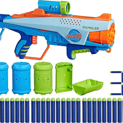 Nerf Elite Junior Rookie Pack, Easy Play Blaster, 32 Nerf Elite Darts, 4 Targets
