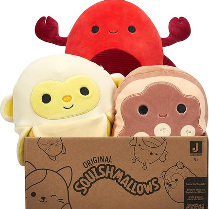 Squishmallows Original Mystery 3-Pack (8-Inch) – Official Jazwares Plush (Medium-Sized)