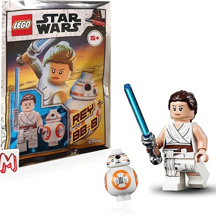 LEGO The Star Wars Rise of Skywalker Minifigure Combo - BB-8 Droid and Rey (with Lightsaber)
