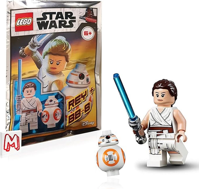 LEGO The Star Wars Rise of Skywalker Minifigure Combo - BB-8 Droid and Rey (with Lightsaber)