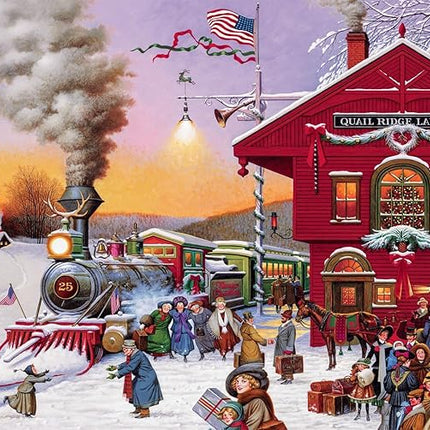 Buffalo Games - Charles Wysocki - Whistle Stop Christmas - 1000 Piece Jigsaw Puzzle for Adults -Challenging Puzzle Perfect for Game Nights - Finished Size is 26.75 x 19.75