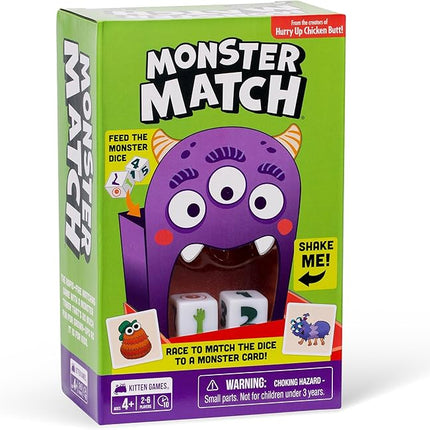 Exploding Kittens Monster Match – Matching Dice Game for Kids Ages 4+– 2-6 Players – Fun Family Game Night-Creative Kids Game