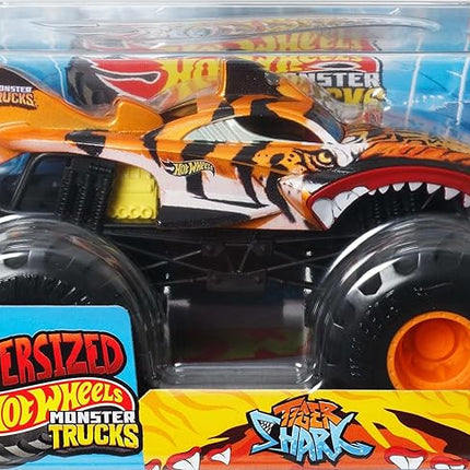 Hot Wheels Monster Trucks, Oversized Monster Truck, 1:24 Scale Die-Cast Toy Truck with Giant Wheels and Cool Designs