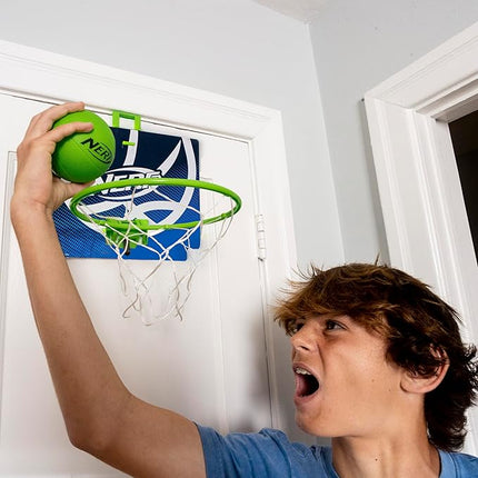 Nerf Nerfoop - The Classic Mini Foam Basketball and Hoop - Hooks On Doors - Indoor and Outdoor Play - A Favorite Since 1972