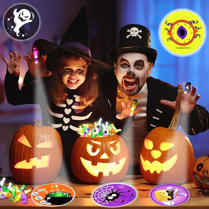 36 Pcs Halloween Party Favors for Kids Light Up Finger Lights, Halloween Glow in the Dark Toys Bulk Goodie Bags Stuffers Fillers Trick or Treat Toys Halloween Prizes Classroom Party Supplies Non Candy