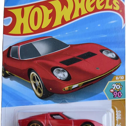 Hot Wheels '71 Lamborghini Miura SV, '70s vs '90s 6/10 [red] 78/250