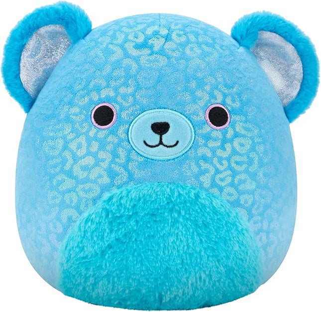 Squishmallows Original 8in Sarge The Blue Jaguar with Iridescent Spots – Official Jazwares Plush (Little)