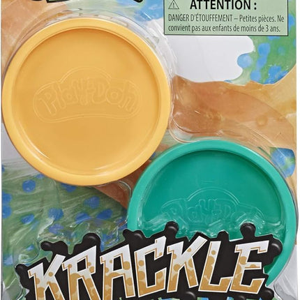 Play-Doh Krackle Slime Orange & Green 2 Pack of Slime Compound with Beads for Kids 3 Years & Up