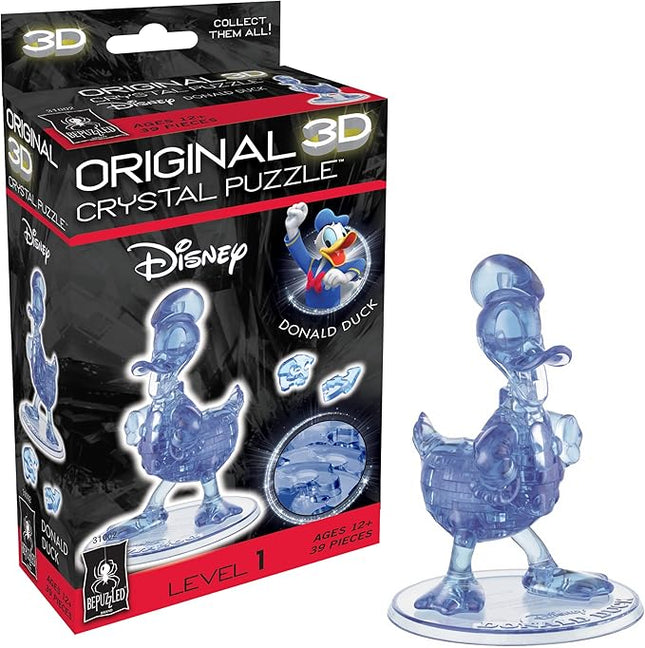 BePuzzled, Disney Donald Duck Original 3D Crystal Puzzle, Perfect for Puzzlers Ages 12 and Up, Challenging to Complete and Beautiful to Display, Collect Them All