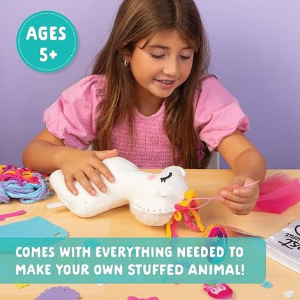 Craft- Tastic - Make a Friend Unicorn - Mini Sewing Kit, Arts and Crafts, Kids Crafts, Craft Kit Makes 1 Easy-to-Sew Stuffie with Accessories, Bonus Travel Tote Included Ages 6+
