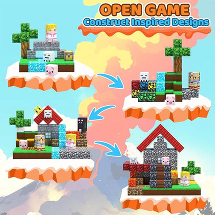 208 PCS Magnetic Blocks Building Toys, Build 3D Magnetic Building Blocks Set for Kids Ages 3+, Magnet Blocks STEM Sensory Educational Christmas Birthday Gifts Construction Toys