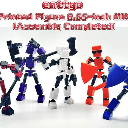 (Assembly Completed) 3D Printed 6.65-inch Action Figure Mini-13, Full Body Mechanical Movable Toy, Multiple Accessories, Desk Decoration, Creative Gifts (Black2)