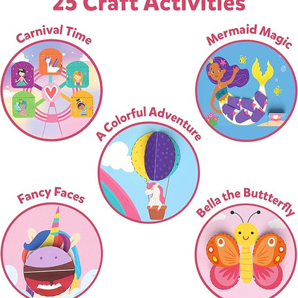 Skillmatics Scissor Skills Activity Book - Snip Snip, 25 Fun Cutting & Creative Activities for Preschoolers, 2 Child-Safe Scissors, Fine Motor Skills, Felt Craft Kit, Gifts for Kids Ages 3, 4, 5, 6, 7