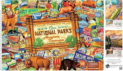 Buffalo Games - Kate Ward Thacker - Our National Parks Collage - 2000 Piece Jigsaw Puzzle for Adults - Challenging Puzzle Perfect for Game Nights - Finished Size is 38.50 x 26.50