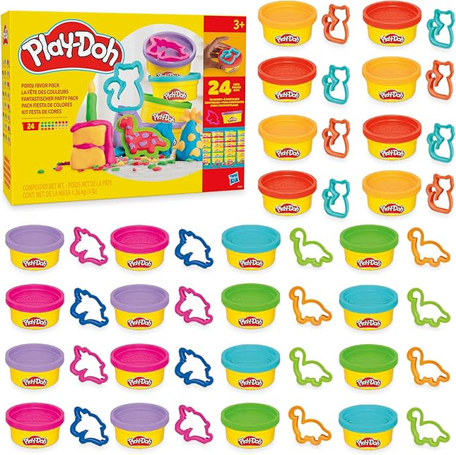 Play-Doh Party Favor Pack, Bulk 24 Pack of Modeling Compound with Cutters, Classroom Supplies for Arts & Crafts, Back to School Gifts & Prize Toys for Kids, Ages 3+ (Amazon Exclusive)