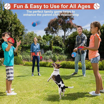 Toss and Catch Ball Game, Kids Toddler Baseball Glove & Catch Ball Toys, Kids Outdoor Games for Family, Toys for Beach Pool Yard Outside, Birthday Gift for Ages 3 4 5 6 7 8-12 Year Old Boys Girls