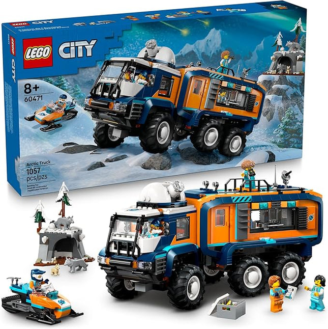 LEGO City Arctic Explorer Science Lab Truck Building Toy - STEM Pretend Play Set for Boys & Girls, Ages 8+ - Buildable Toy Truck for Kids W/5 Minifigures - Gift Idea for Birthdays - 60471