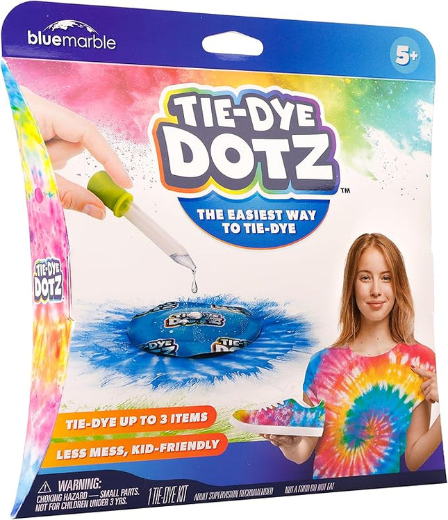 Blue Marble Tie-Dye Dotz 10-Piece Set – Make Vibrant, Colorful Tie Dye Designs with Dotz, Dropper, and Gloves – Fun and Easy Craft Kit for Kids and Beginners