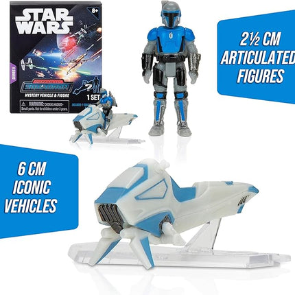 STAR WARS Micro Galaxy Squadron Series 5 (3 Pack) Mystery Blind Box - Get Three 2.5" Vehicle or 1" Mini Figure - Officially Licensed - Authentic Collectible Toy Gift for Boys, Girls, Kids, Teens - 8+