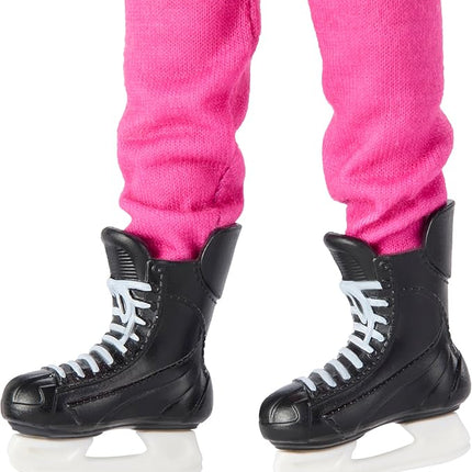 Tim Hortons' Barbie Doll PWHL 2025 Fashion Doll in Pink, Purple, & Teal Hockey Jersey, Includes Hockey Stick, Puck, and Helmet