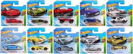 Hot Wheels 2021 Exotics Complete Set of 10 Diecast Vehicles 1/10 Thru 10/10 (Short Card Version)