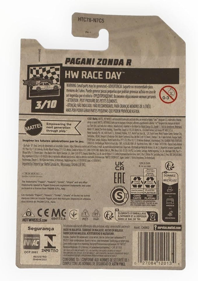 Matchbox Hot Wheels Pagani Zonda R, HW Race Day [red] 99/250