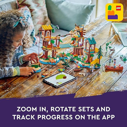 LEGO Friends Adventure Camp Tree House Building Toy - Pretend Play Toy Figures & Playsets for Girls & Boys, Ages 8+ Years - with 5 Mini Dolls & 5 Animal Figures - Gifts for Kids - 42631