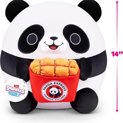 Snackles Series 2 14-inch by ZURU Cuddly Squishy Comfort 14-inch Plush with Licensed Snack Brand Accessory (Panda&Panda Express Chicken)