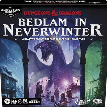 Hasbro Gaming Dungeons & Dragons: Bedlam in Neverwinter Board Game, Escape Room, Cooperative Strategy Games for Ages 12+, 2-6 Players, 3 Acts Approx. 90 Mins Each (Amazon Exclusive)